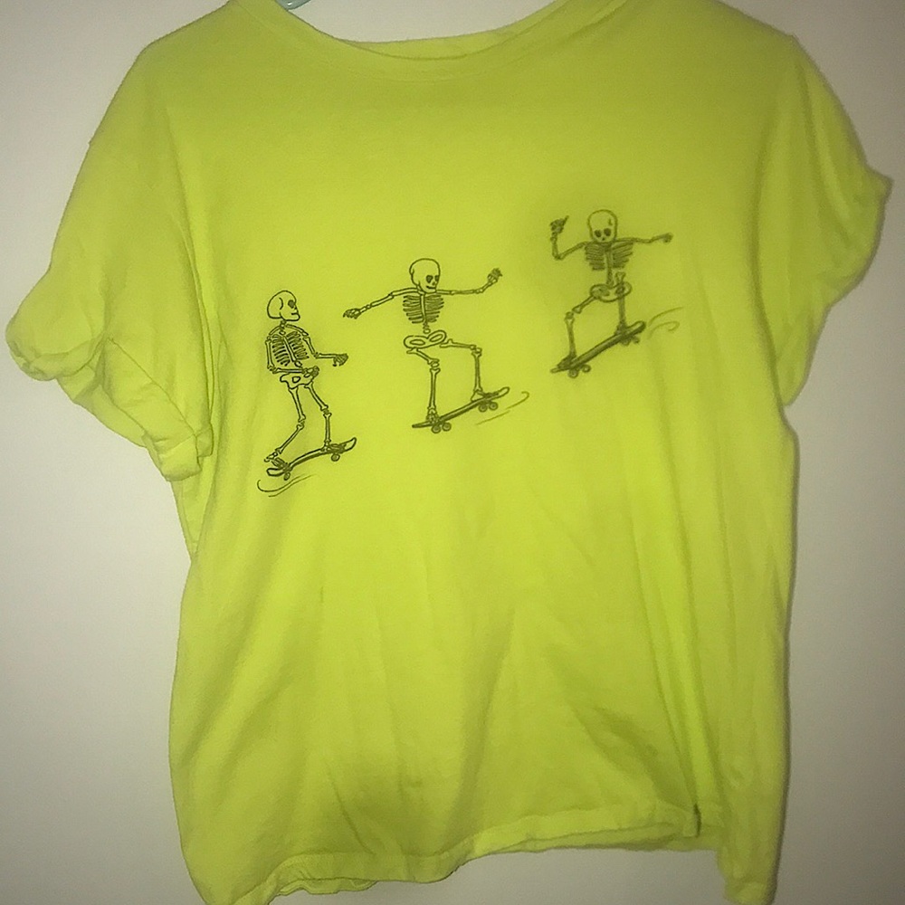 Lime Green Skeleton Top